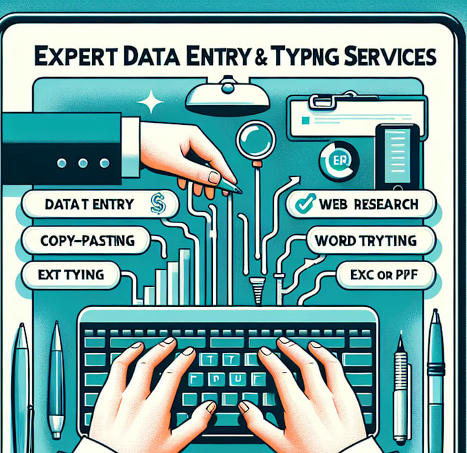 Gig Preview - Data entry web research copy paste typing