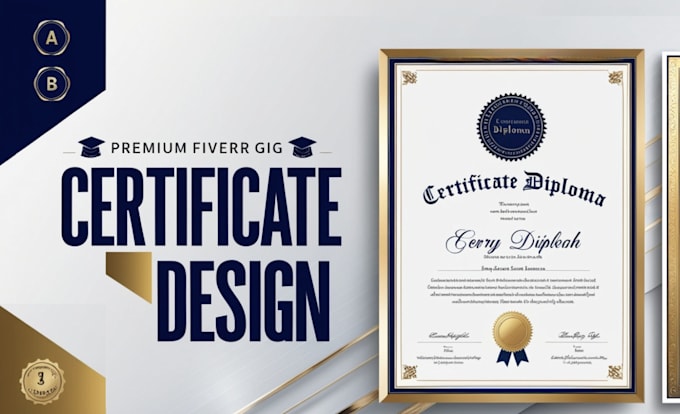 Gig Preview - Create professional diploma, custom certificate designs