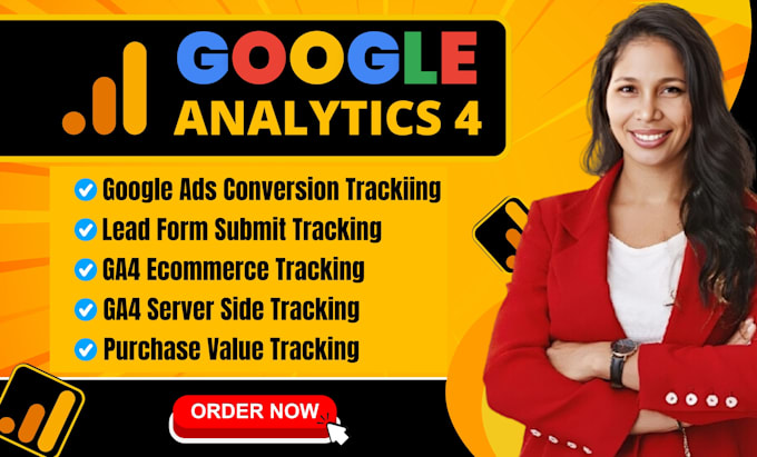 Gig Preview - Fix or set google analytics 4, ga4 ecommerce tracking, conversion tracking, GTM