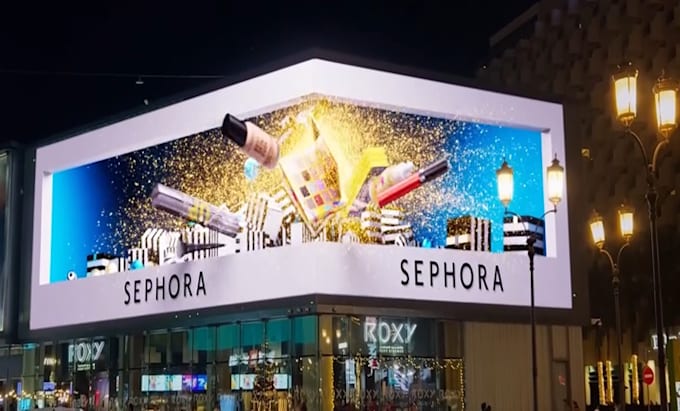 Bestseller - create stunning 3d anamorphic animation  3d billboard animation 3d cgi animation