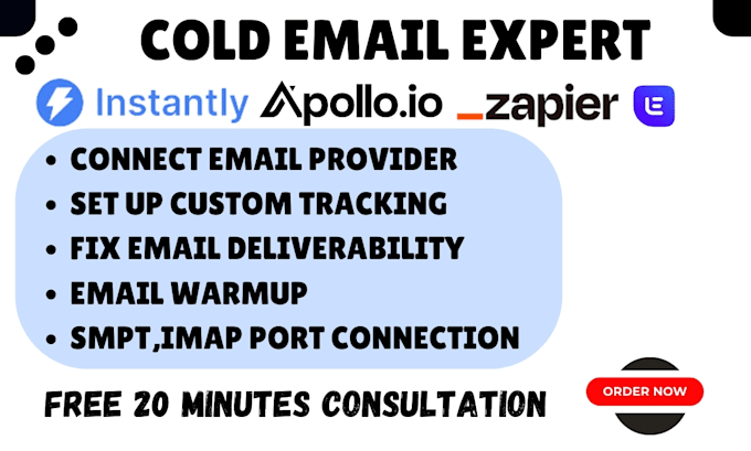 Gig Preview - Do instantly ai expandi io zopto for a cold email outreaach