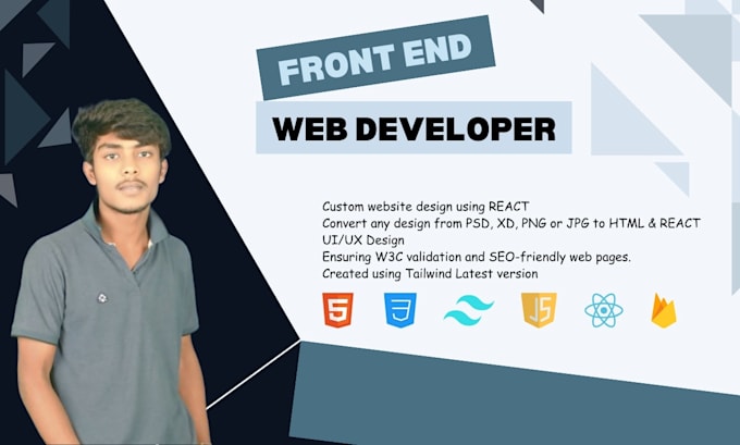 Gig Preview - Build, rebuild website design as frontend web developer in react js