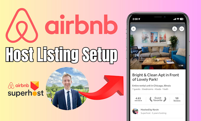 Gig Preview - Setup your airbnb host listing for your first booking