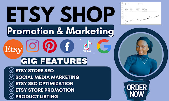 Gig Preview - Promote your etsy shop, etsy store improvement to boost sales and traffic