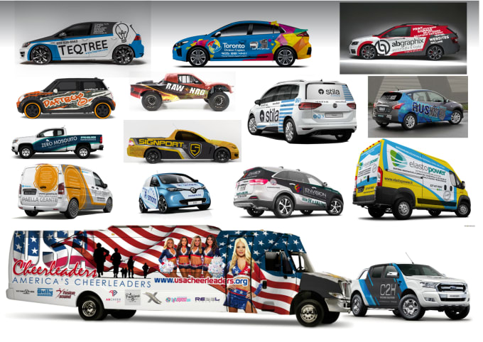 Bestseller - create a car wrap, vehicle wrap for your business