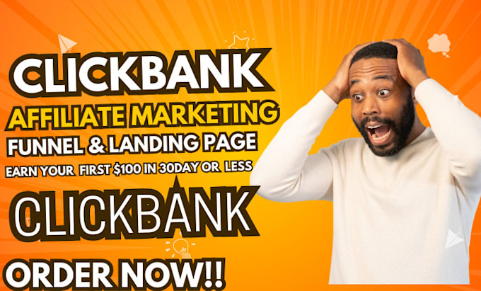 Gig Preview - Build clickbank affiliate marketing sales funnel and landing page