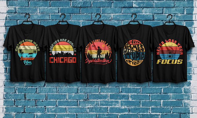 Bestseller - create custom trendy and vintage tshirt designs