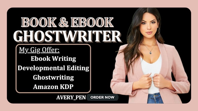 Gig Preview - Ebook writer developmental editor self help book writing amazon kdp ghostwriting