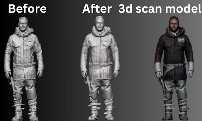 Gig Preview - 3d scan cleanup scan raw data fix edit smooth mesh scan to stl repotology