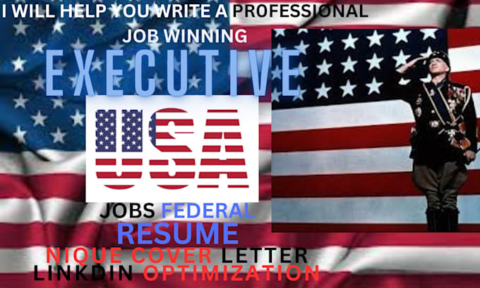 Gig Preview - Resume for federal, government, veteran, military, USA jobs, ksa response