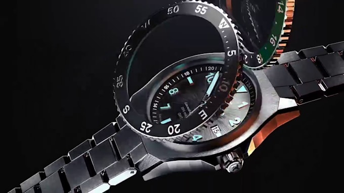 Bestseller - do 3d wristwatch design, 3d watch animation video ads, 3d jewelry animation