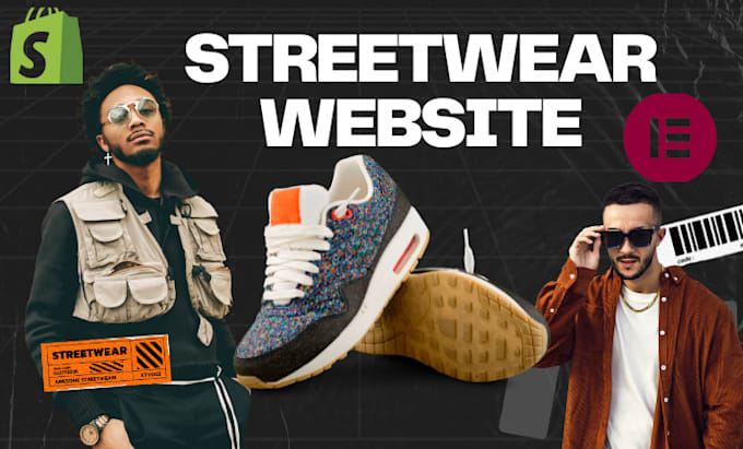 Gig Preview - Design a streetwear y2k shopify website for your clothing brand or droshipping