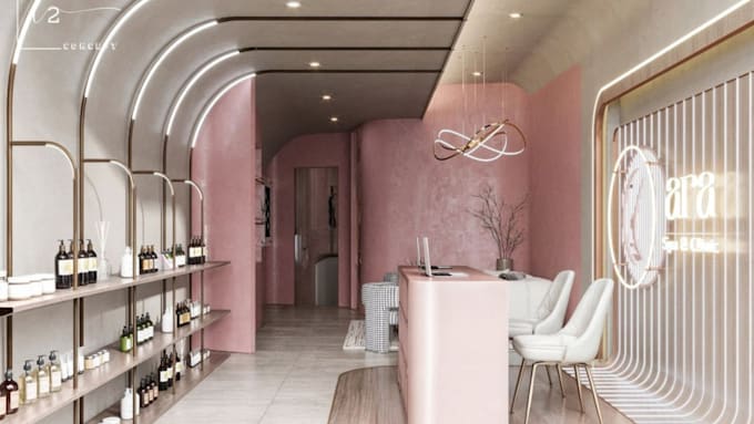 Bestseller - design 3d spa room, clinic makeup, hair dress with 3d render