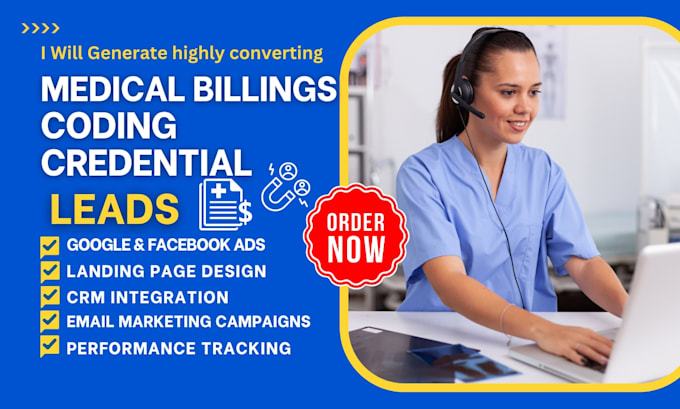 Gig Preview - Generate high quality leads for medical billings credentialing coding services