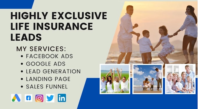 Gig Preview - Life insurance website health website life insurance leads sales funnel