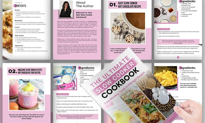 Gig Preview - Design cookbook layout design recipe cookbook design and formatting