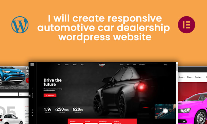 Gig Preview - Car dealership car rental dealership automotive car dealer wordpress website