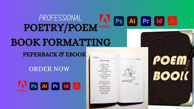 Gig Preview - Format, design poetry, poem book, romance book formatting, erotic ebook