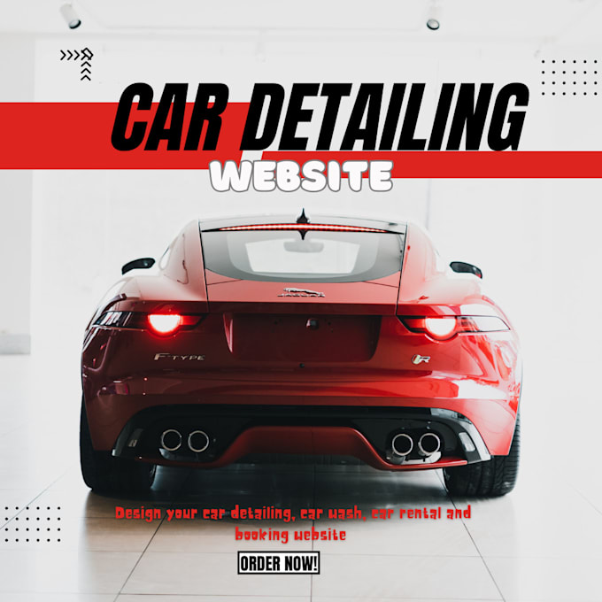 Gig Preview - Design car detailing booking and rental website car wash with wordpress website