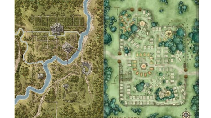 Gig Preview - Create rpg maps for your game using tiled, dnd map, fantasy maps for novel