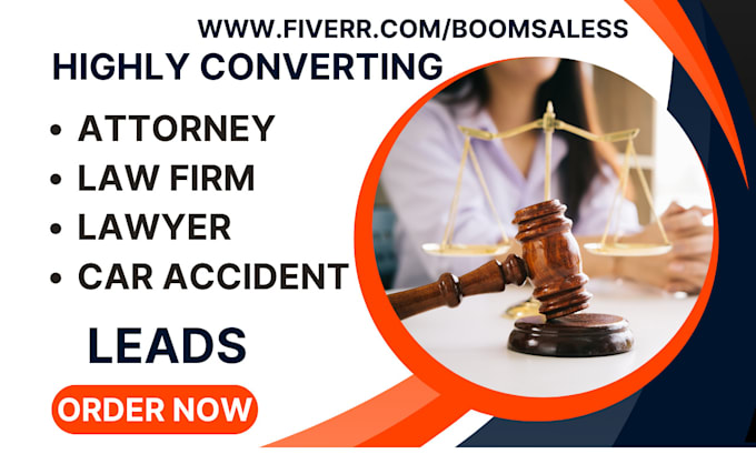 Gig Preview - Generate attorney leads lawyer personal injury legal car accident landing page