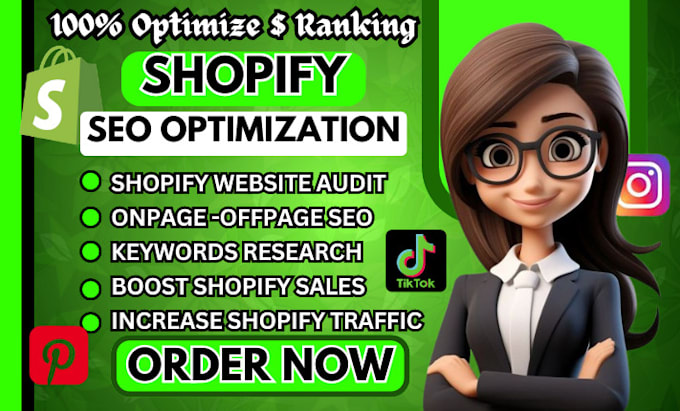 Gig Preview - Do foremost shopify website seo optimization for ecommerce as shopify expert