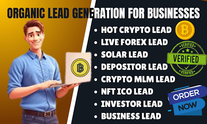 Gig Preview - Provide live forex solar leads crypto mlm leads investor leads for businesses