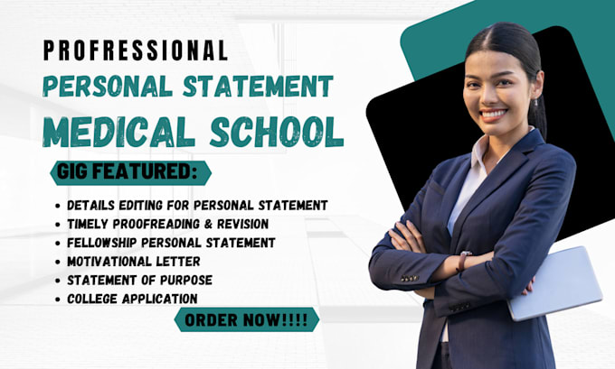 Gig Preview - Edit law or medical school residency personal statement eras application cv phd