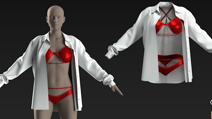 Gig Preview - Make you 3d clothing 3d shoes 3d outfits for second life, sansar, sims, 3d model