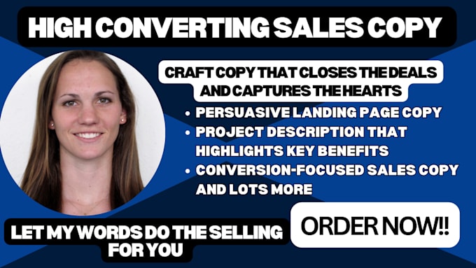 Gig Preview - Write high converting sales and landing page copy, sales funnel copywriting