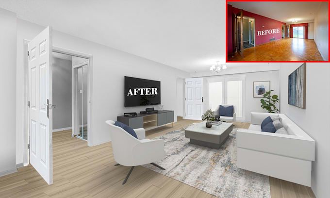 Gig Preview - Do virtual staging renovation of your old home