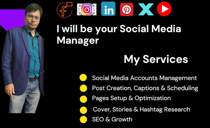 Gig Preview - Be your social media  assistant