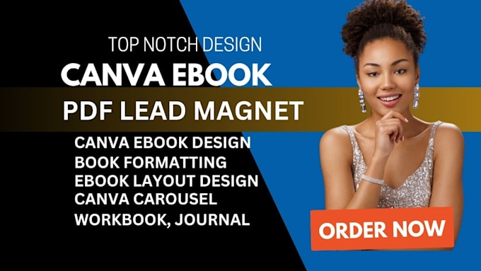 Gig Preview - Do canva ebook design, pdf lead magnet, workbook, ebook formatting, and designrr