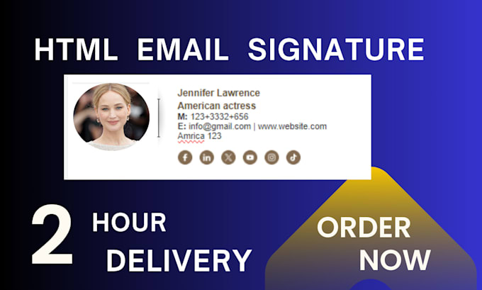 Gig Preview - Design a standout email signature for your brand