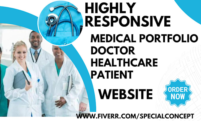 Gig Preview - Design medical portfolio doctor healthcare doctor clinic portfolio website