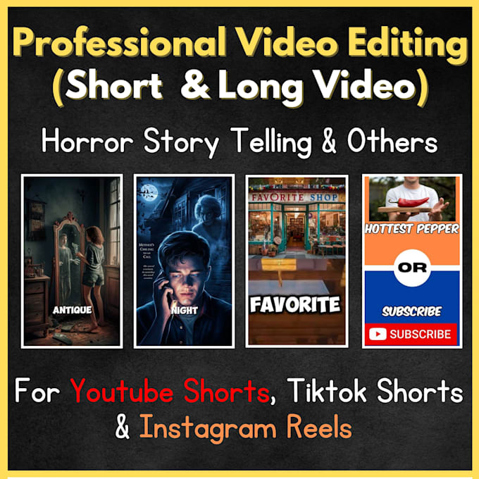 Gig Preview - Professional short video editor for youtube shorts, instagram reel and tiktok