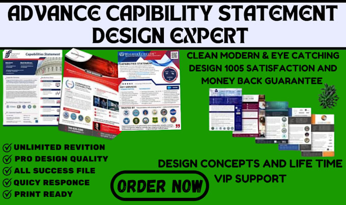 Bestseller - design a professional and effective one sheet flyer design capability statement