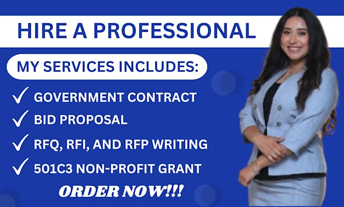 Bestseller - do winning government contract bid proposal, rfp,rfq, non profit grant and 501c3