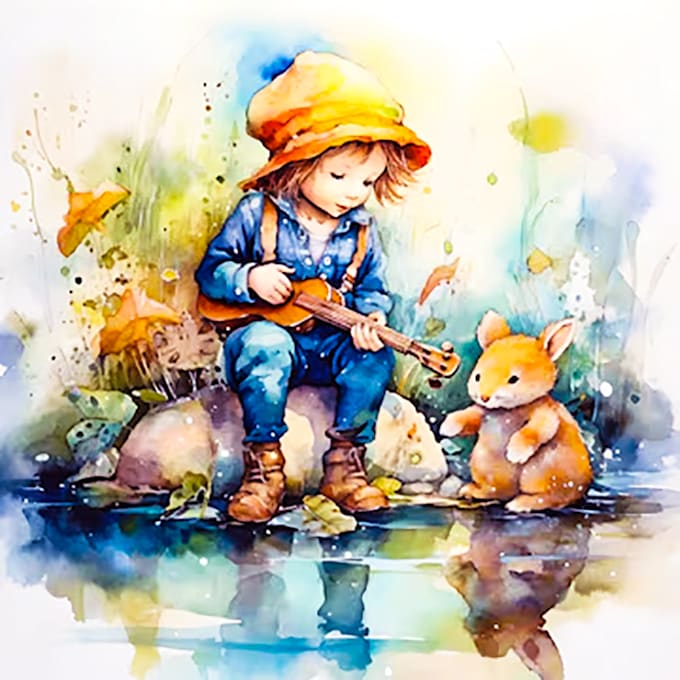 Gig Preview - Illustrate children story book illustration watercolor