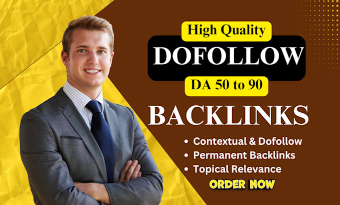 Gig Preview - Do seo backlinks high da authority link building service for google rank