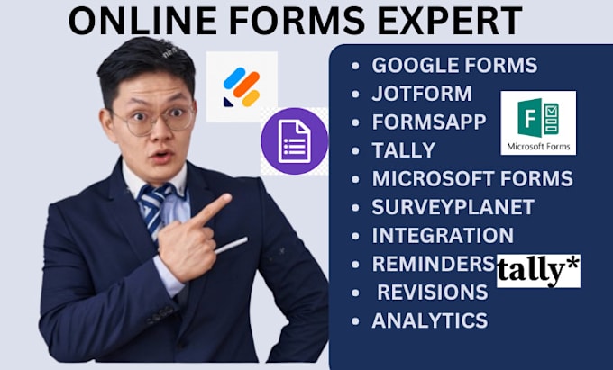 Gig Preview - Design google form jotform formaspp tally microsoft forms surveyplanet