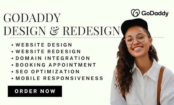 Gig Preview - Do godaddy website design, godaddy website redesign, godaddy ecommerce website