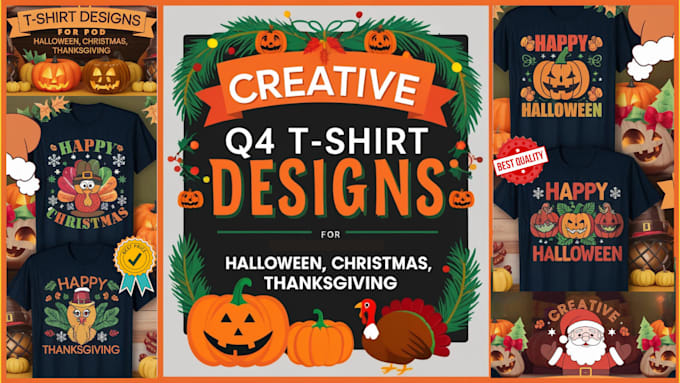 Gig Preview - Create creative pod q4 t shirt designs and listings