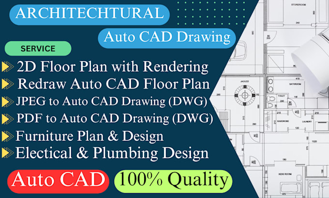 Bestseller - draw and redraw 2d floor plan drawing in auto cad