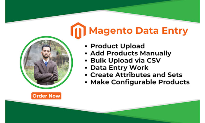 Gig Preview - Manage the manual listing of products in magento, including all data entry tasks