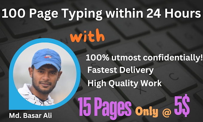 Gig Preview - Do typing, retyping, and converting tasks for your success