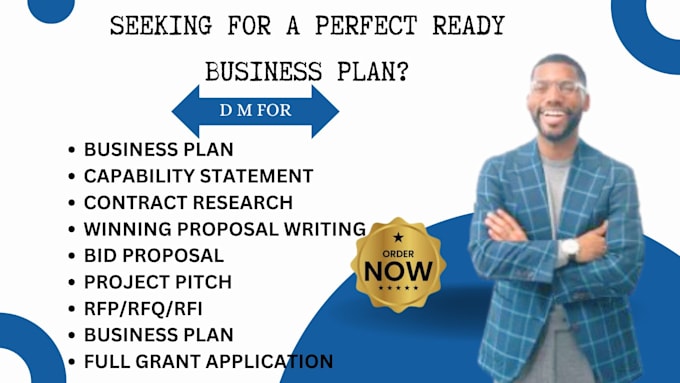 Gig Preview - Develop business plan for startup, grant, and prepare a capability statement