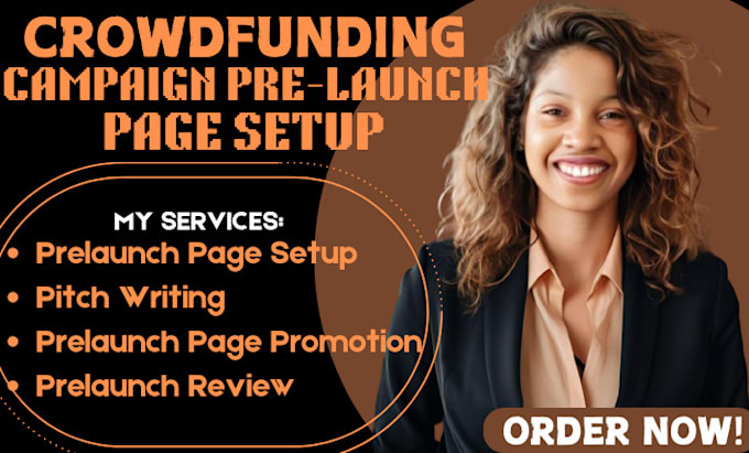 Bestseller - do kickstarter, indiegogo crowdfunding prelaunch page setup and promotion