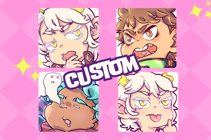 Gig Preview - Ych custom static emotes for twitch vtubers