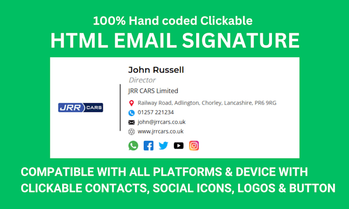 Gig Preview - Design a professional HTML email signature for your brand